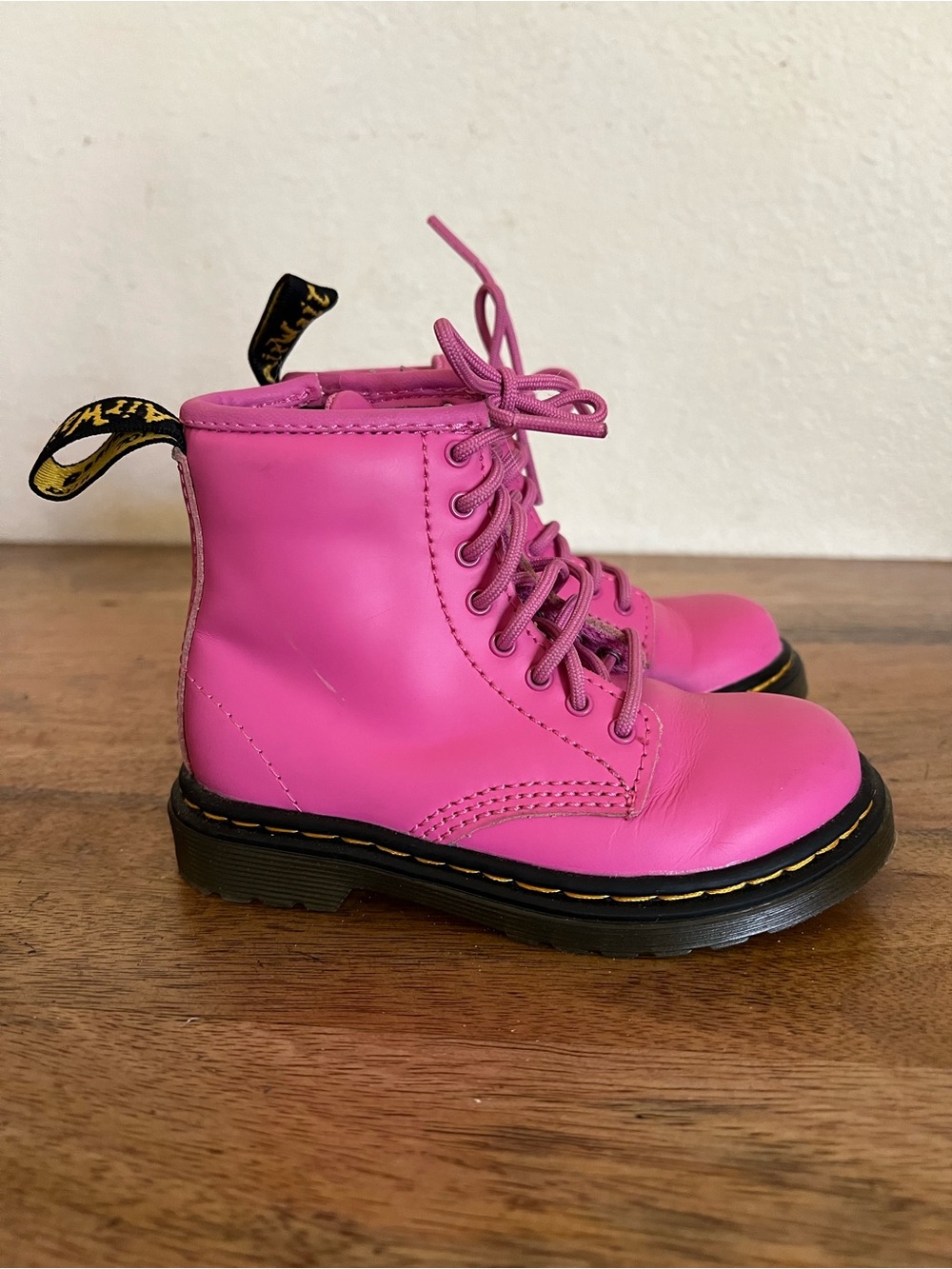 Dr.Martens 31285 Pink Lace Up Boots Size 8